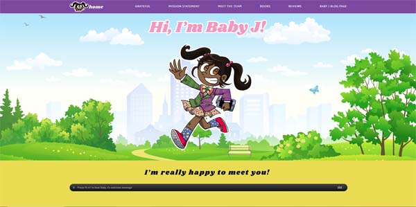 BABY J WEBSITE -a  website built for an independent  childrens book publisher in the US.