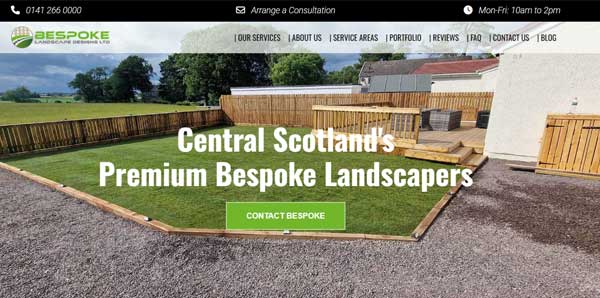 Bespoke Landscape Design- by AdBeYo Web Design Glasgow
